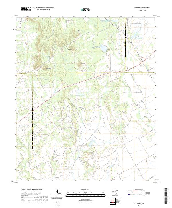 Church Peak topographic map thumbnail