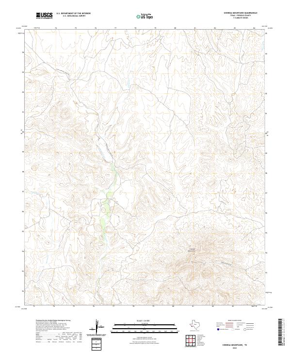 Cienega Mountains topographic map thumbnail