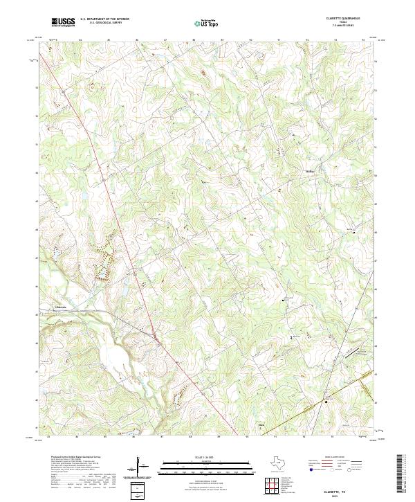 Clairette topographic map thumbnail