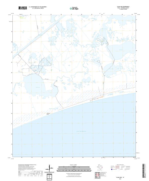 Clam Lake 2022 topographic map thumbnail