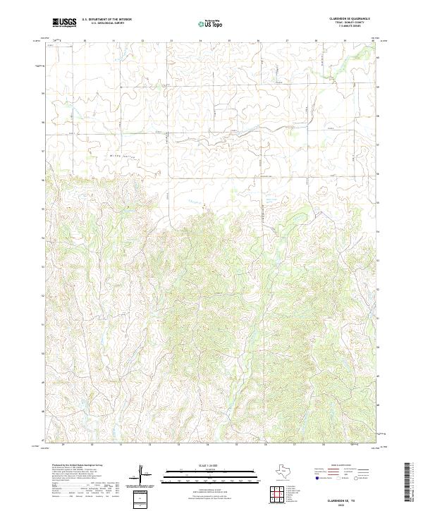 Clarendon SE topographic map thumbnail