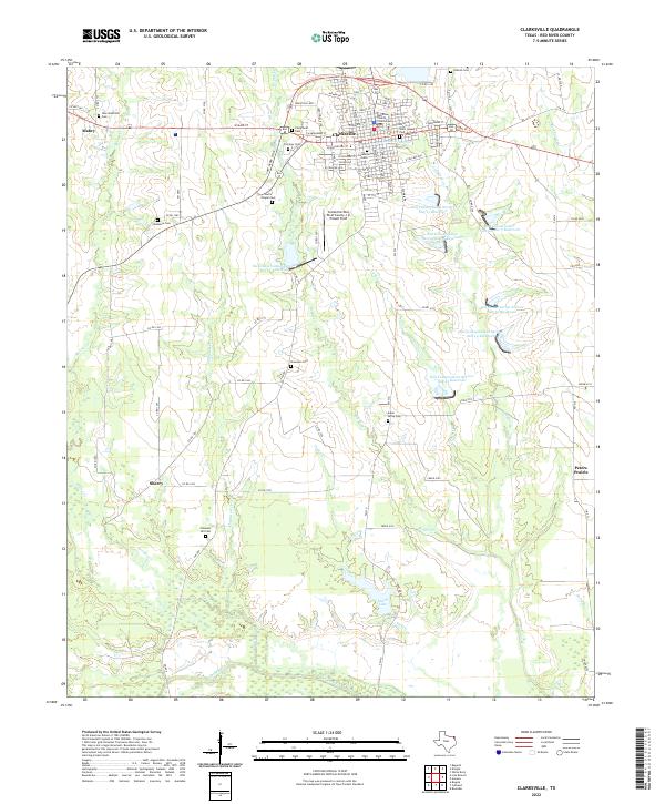 Clarksville topographic map thumbnail