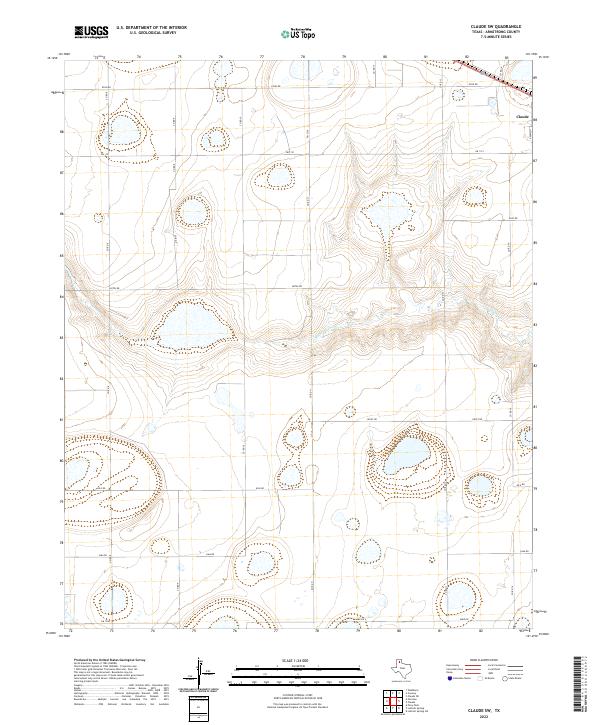 Claude SW topographic map thumbnail
