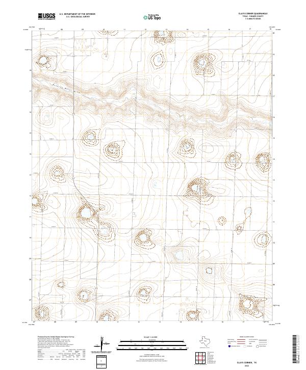 Clays Corner topographic map thumbnail