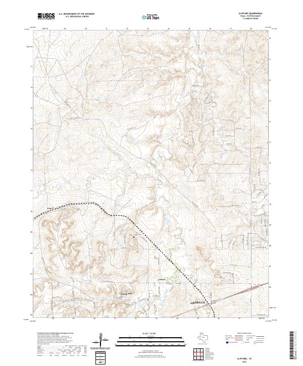 Cliffside topographic map thumbnail