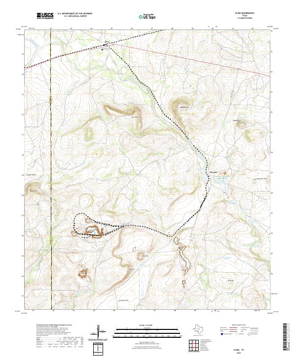 Cline topographic map thumbnail