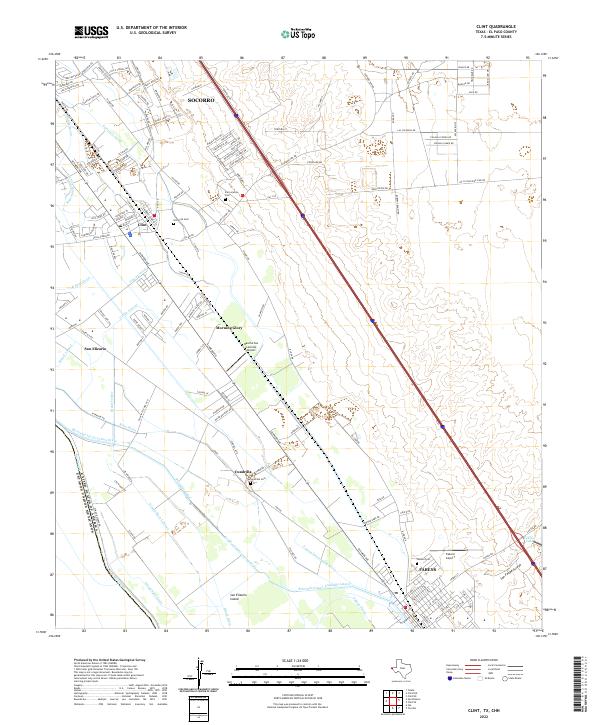 Clint topographic map thumbnail