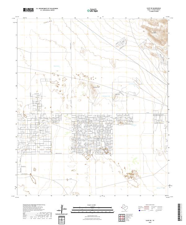 Clint NE topographic map thumbnail