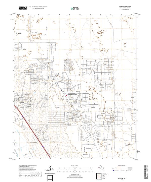 Clint NW topographic map thumbnail