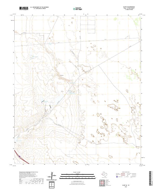 Clint SE topographic map thumbnail