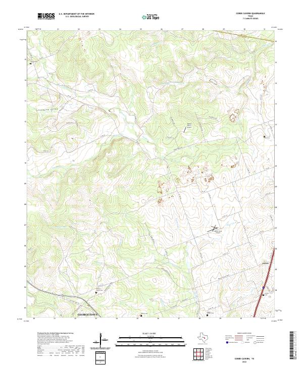 Cobbs Cavern topographic map thumbnail