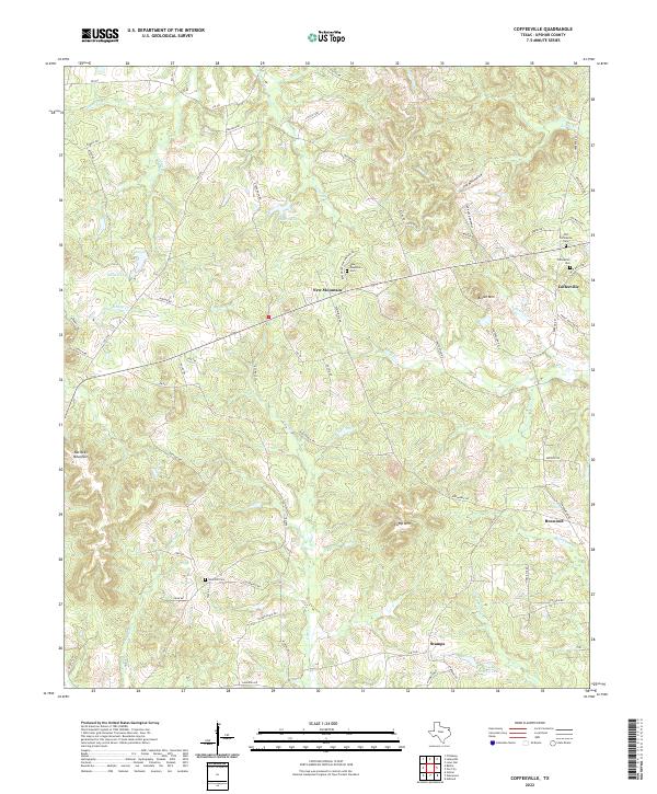 Coffeeville topographic map thumbnail