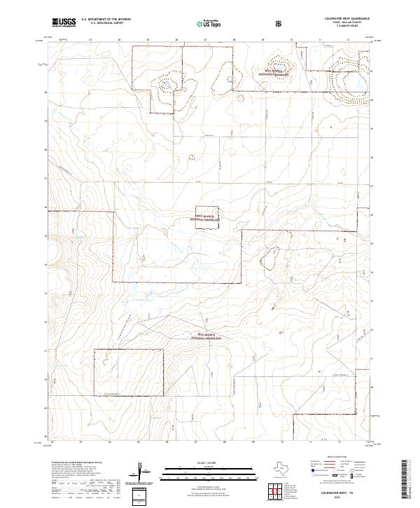 Coldwater West topographic map thumbnail