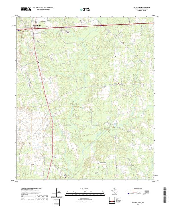 Colliers Creek topographic map thumbnail