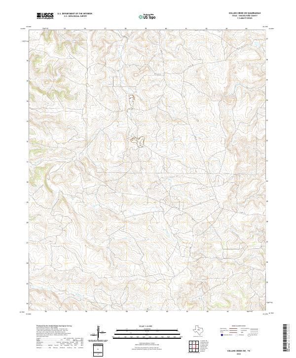 Collins Creek SW topographic map thumbnail