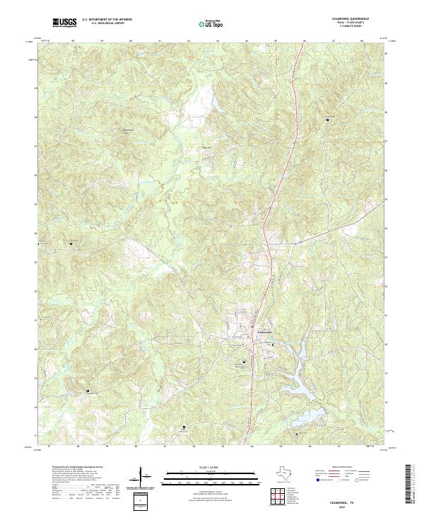 Colmesneil topographic map thumbnail
