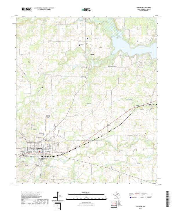Comanche topographic map thumbnail