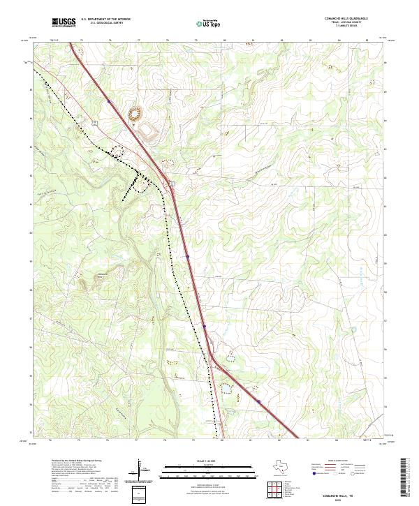 Comanche Hills topographic map thumbnail