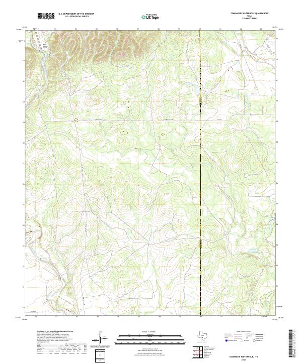Comanche Waterhole topographic map thumbnail