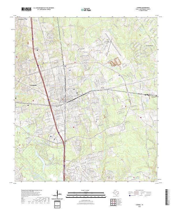 Conroe topographic map thumbnail