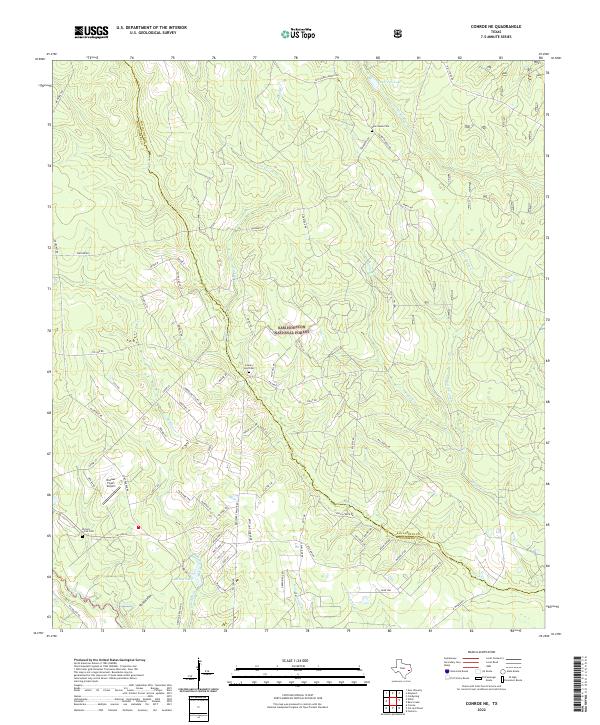 Conroe NE topographic map thumbnail