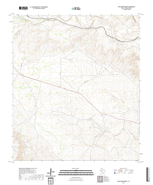 Cook Creek North topographic map thumbnail