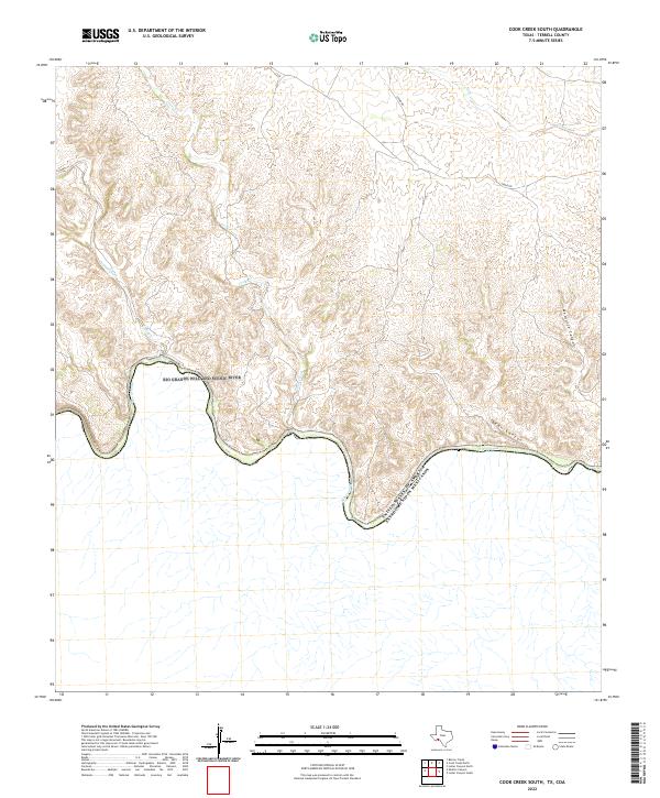 Cook Creek South topographic map thumbnail