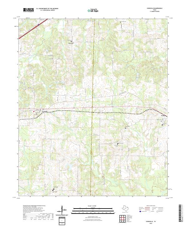 Cookville topographic map thumbnail
