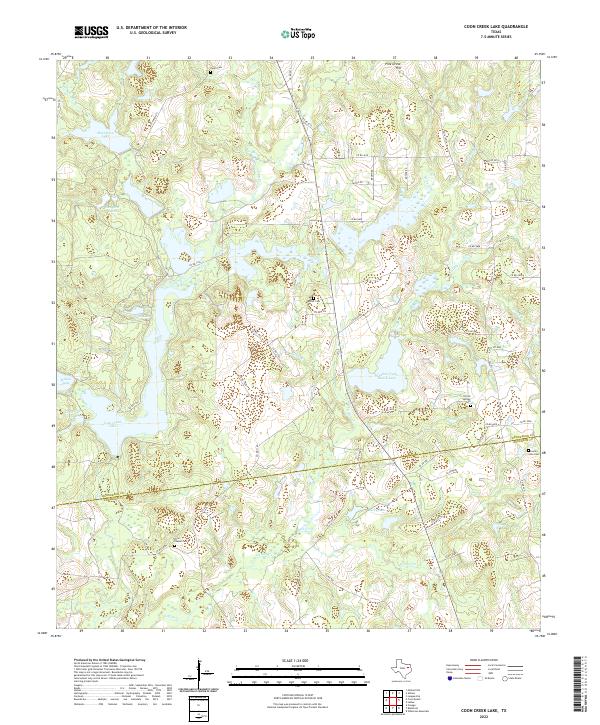 Coon Creek Lake topographic map thumbnail