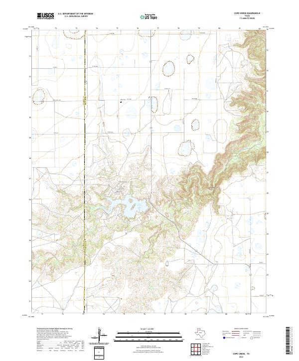 Cope Creek 2022 topographic map thumbnail