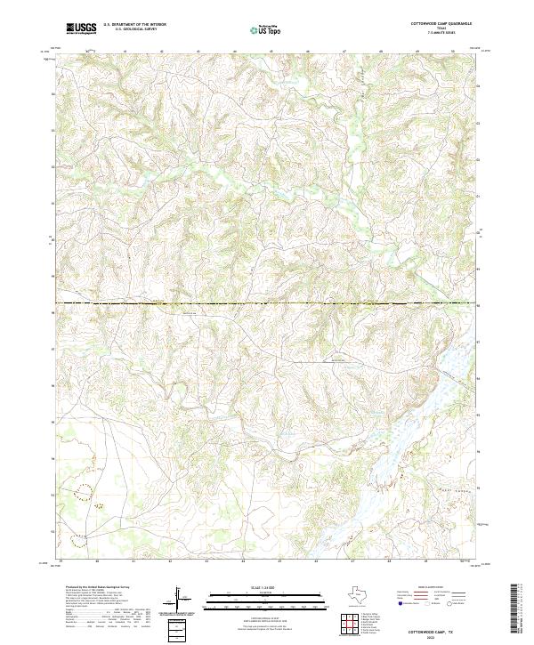 Cottonwood Camp 2022 topographic map thumbnail