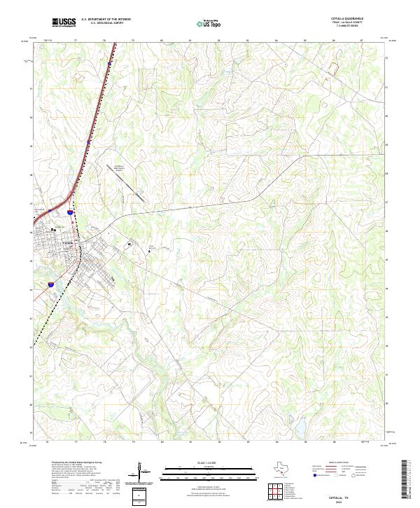 Cotulla 2022 topographic map thumbnail