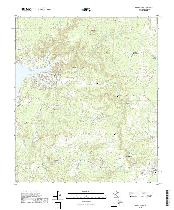 Council Creek topographic map thumbnail