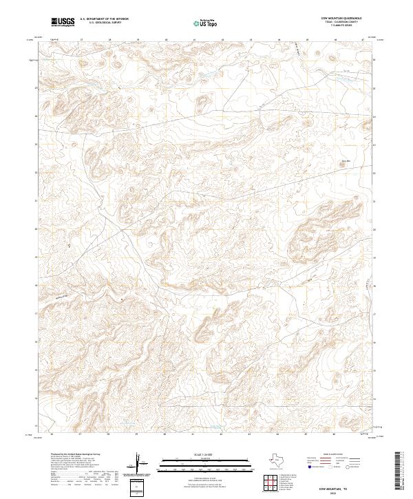 Cow Mountain 2022 topographic map thumbnail
