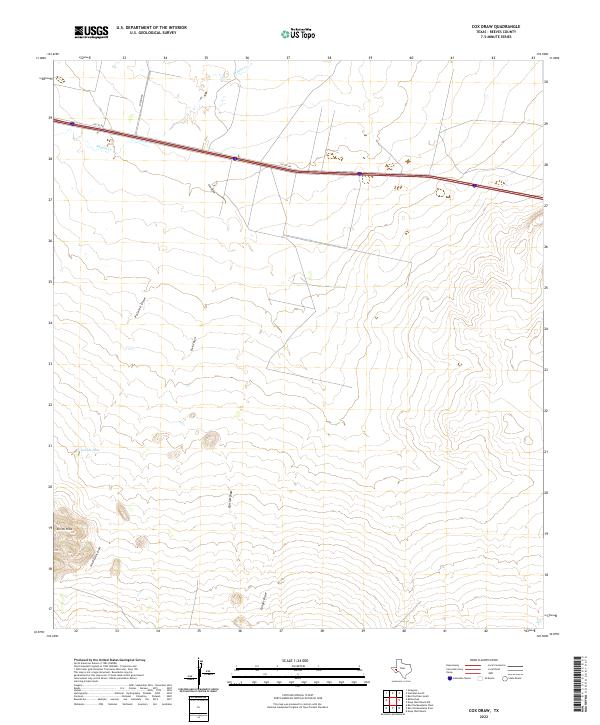 Cox Draw topographic map thumbnail