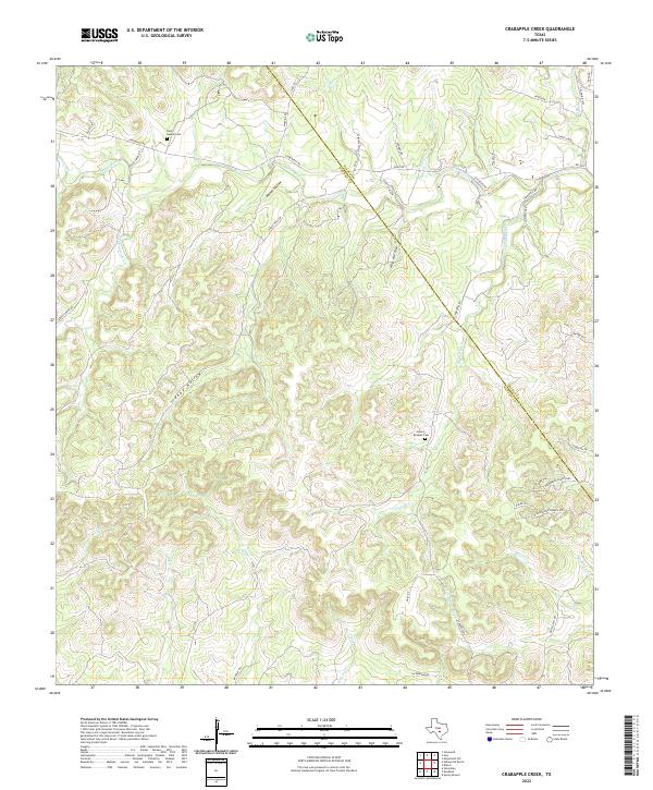 Crabapple Creek 2022 topographic map thumbnail