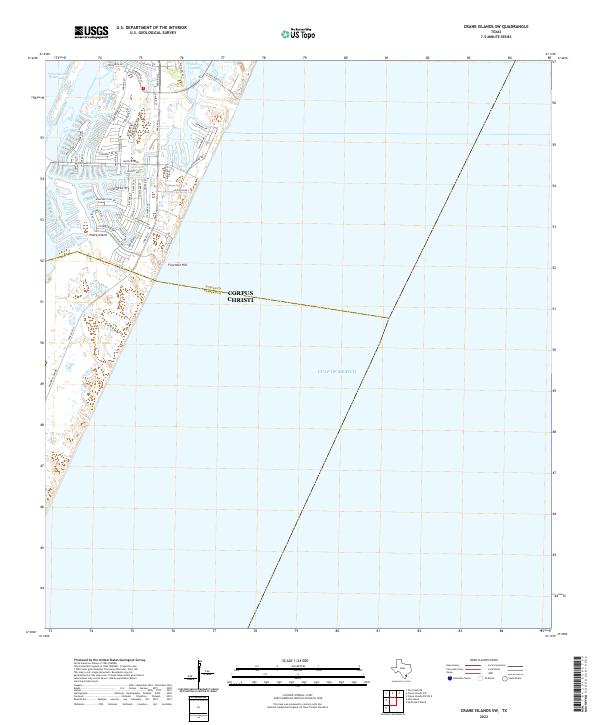 Crane Islands SW 2022 topographic map thumbnail