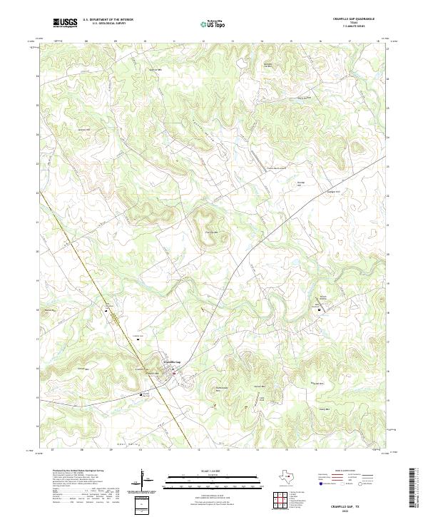 Cranfills Gap 2022 topographic map thumbnail
