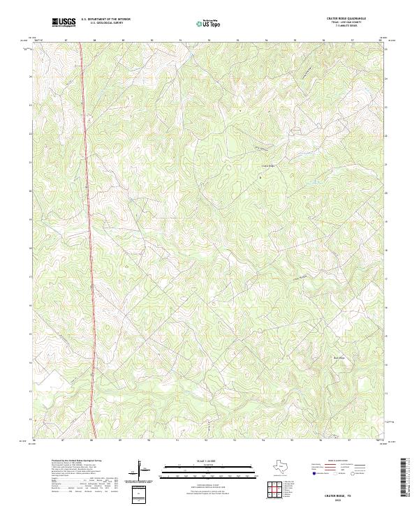 Crater Ridge 2022 topographic map thumbnail