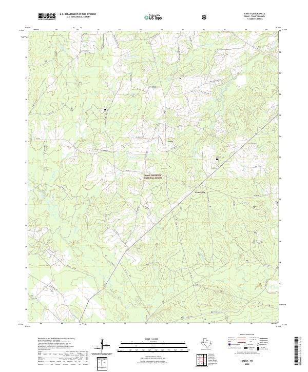Crecy 2022 topographic map thumbnail