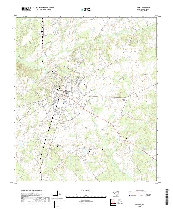 Crockett topographic map thumbnail
