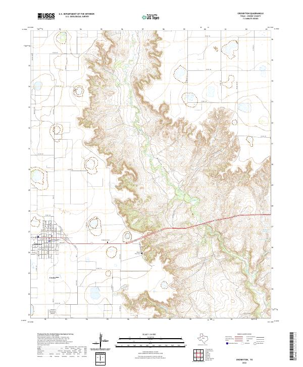 Crosbyton 2022 topographic map thumbnail