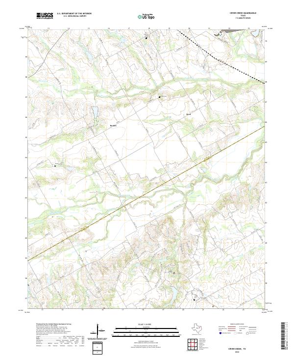 Cryer Creek 2022 topographic map thumbnail
