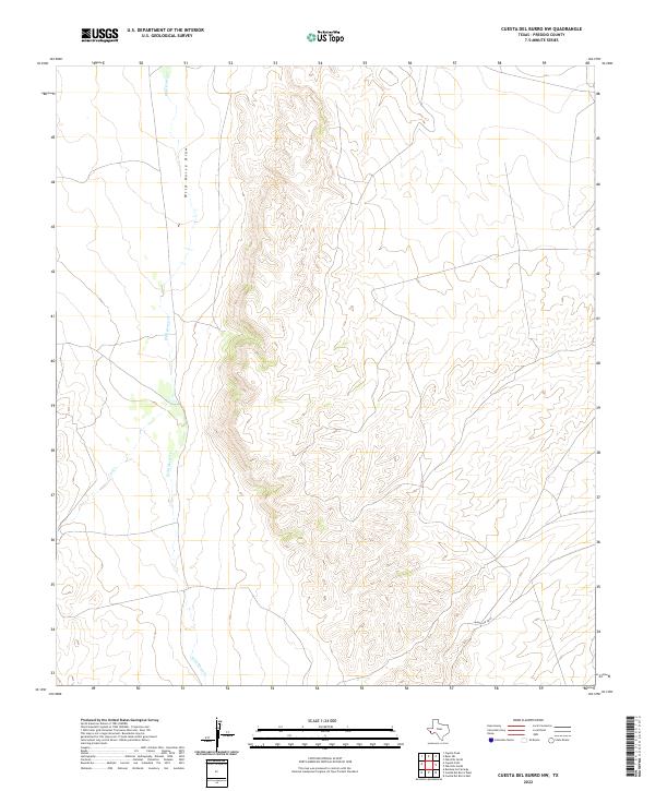 Cuesta Del Burro NW topographic map thumbnail
