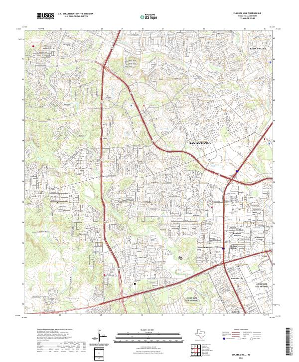 Culebra Hill 2022 topographic map thumbnail