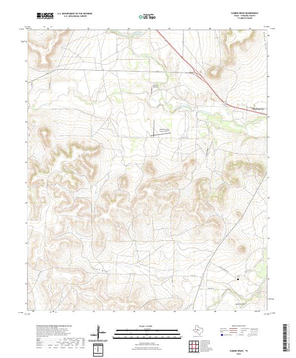 Cumbie Draw 2022 topographic map thumbnail