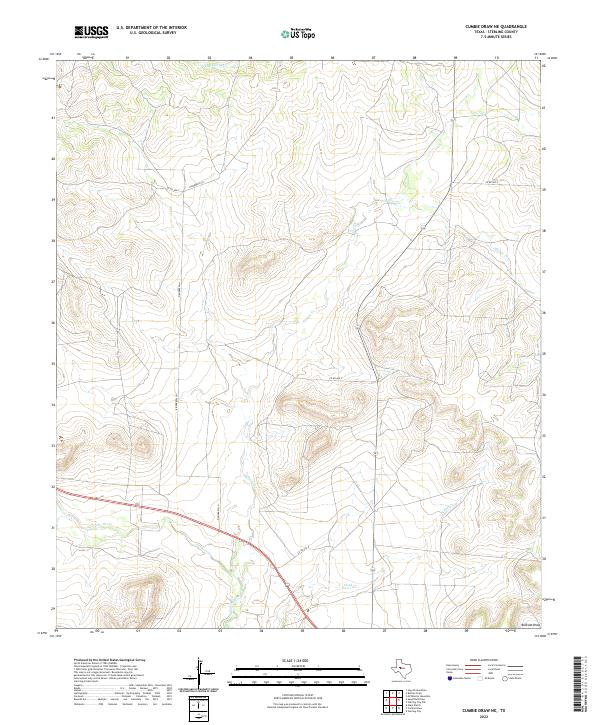 Cumbie Draw NE 2022 topographic map thumbnail