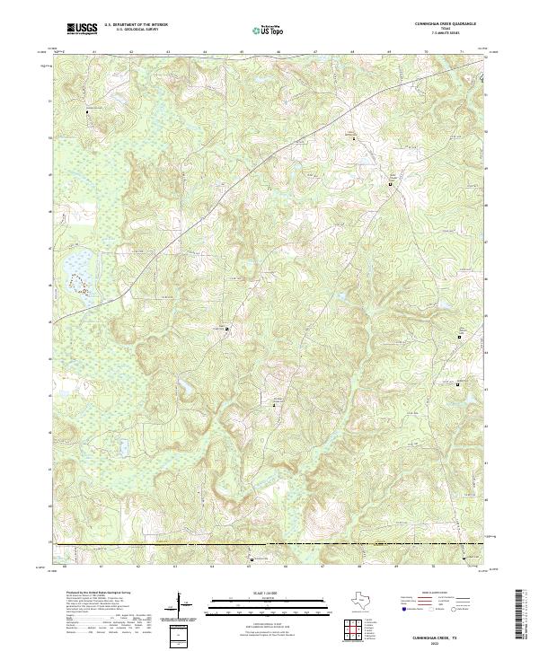 Cunningham Creek 2022 topographic map thumbnail