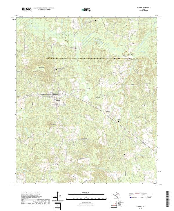 Cushing 2022 topographic map thumbnail