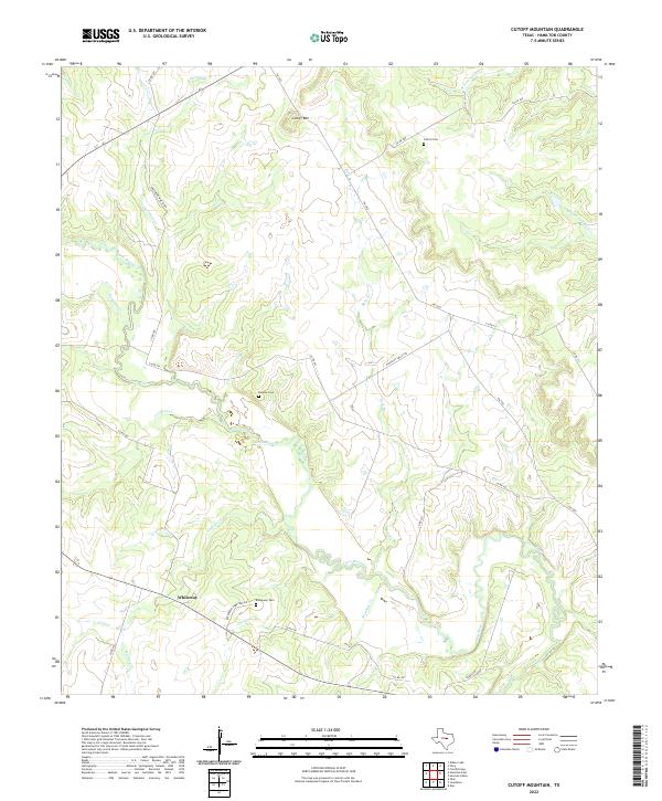 Cutoff Mountain 2022 topographic map thumbnail